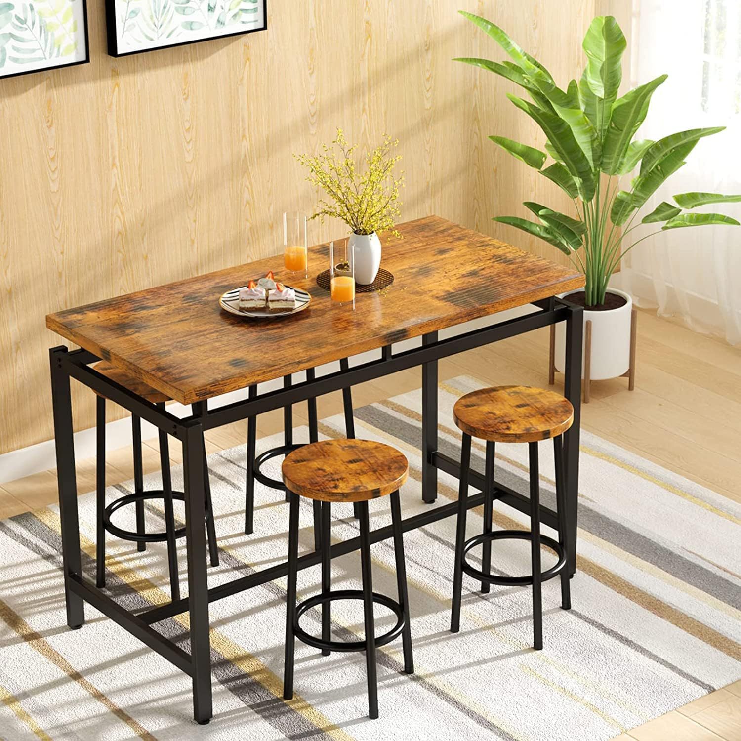 Set meja dan kursi makan lima  - Home Improvement Kitchen Set ulasan dan harga