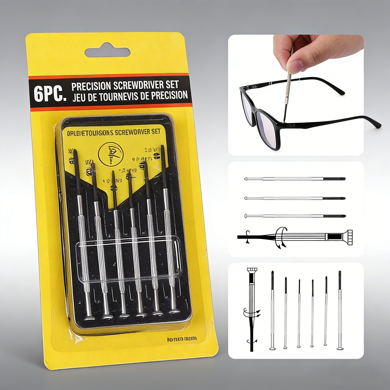 Set Obeng 6 Buah, Aksesori Kac - Screwdriver Set Precision ulasan dan harga